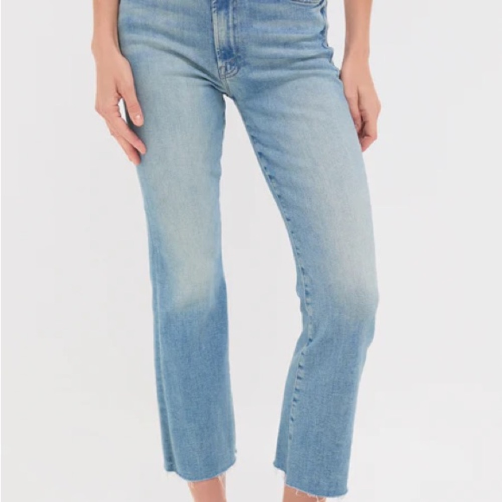 MOTHER Denim Hustler Ankle Fray Jean in Au Revoir